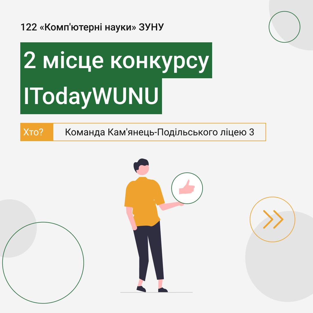 2 місце конкурсу ITodayWUNU