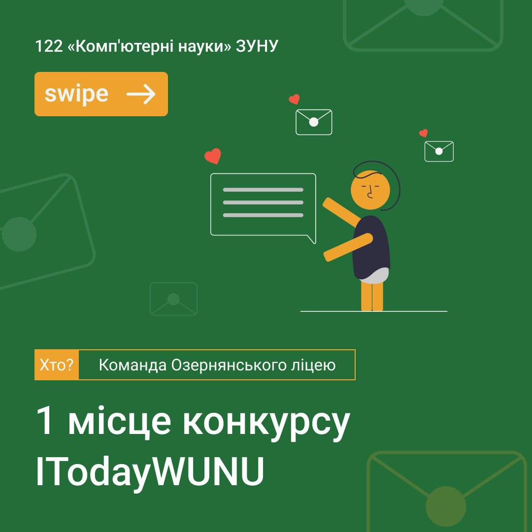 1 місце конкурсу ITodayWUNU